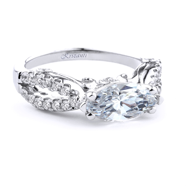 18KT.W ENGAGEMENT RING 0.48CT